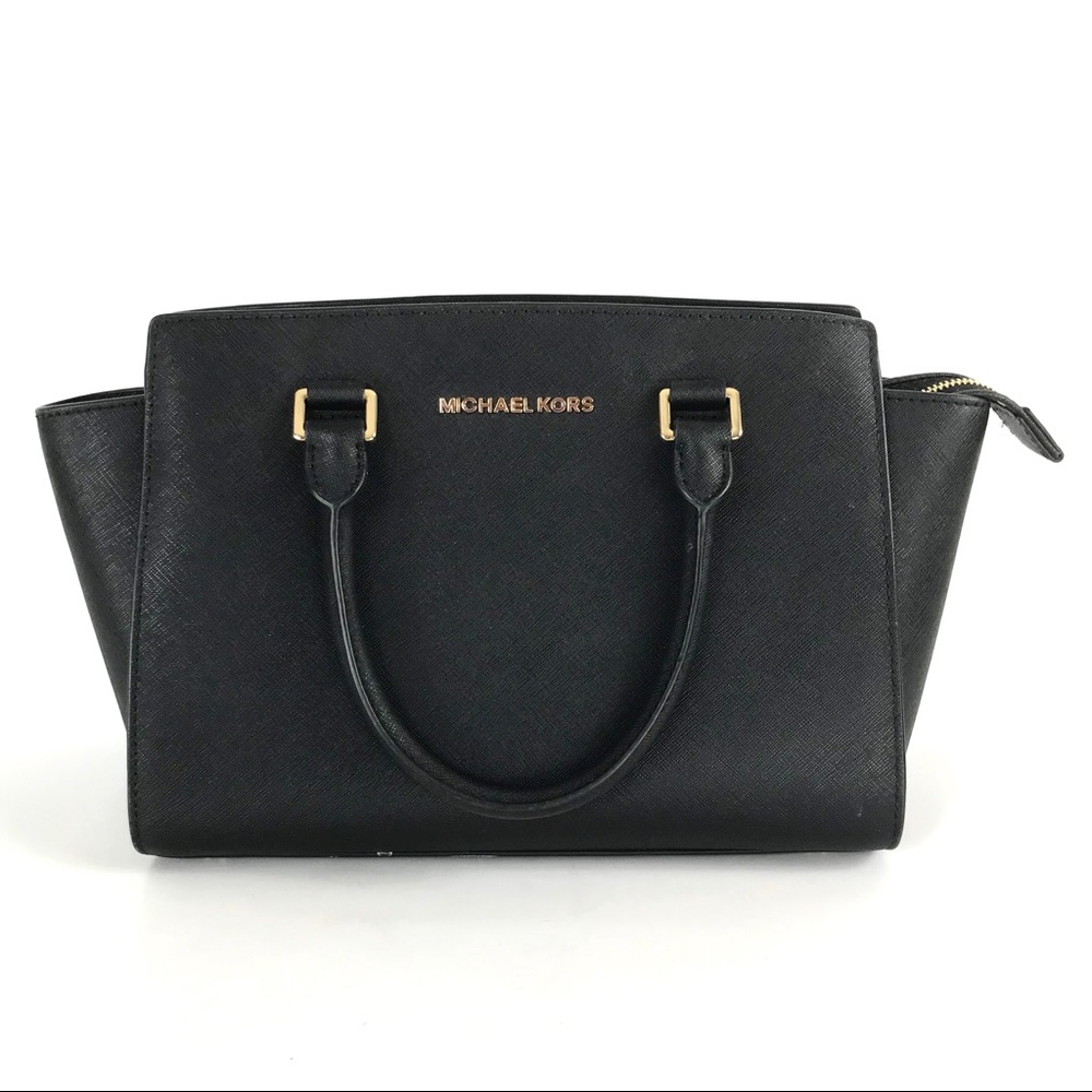 Michael Kors Selma Medium Black Satchel